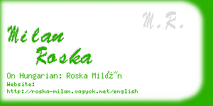 milan roska business card